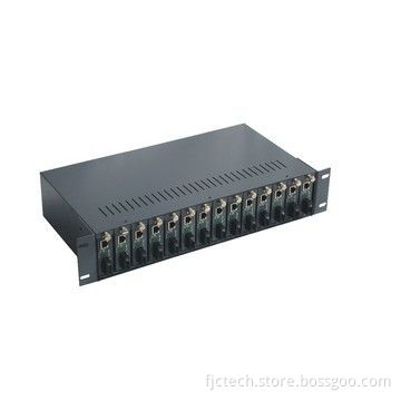 16-slot Media Converter Rack with 60W Power